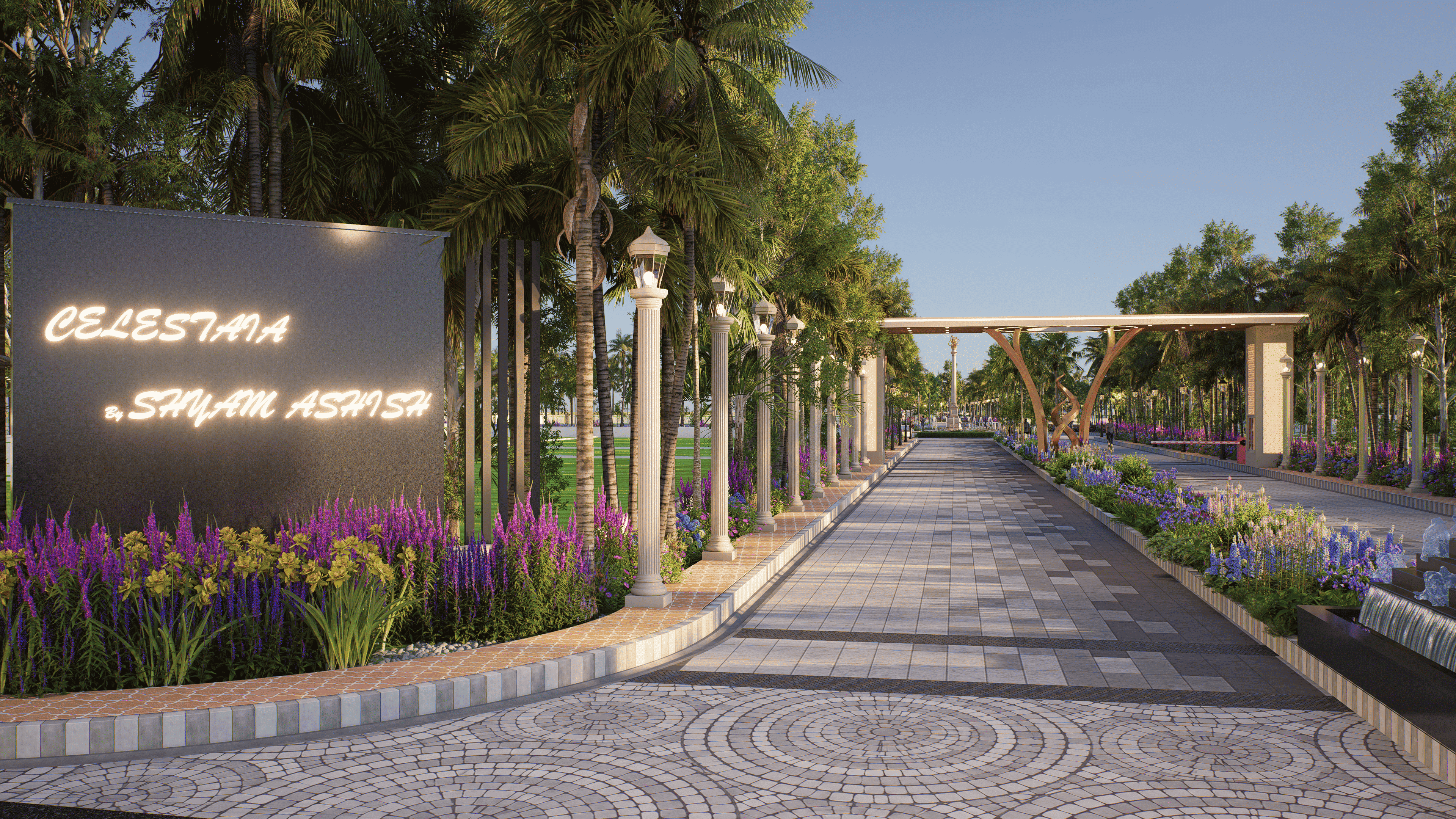 Shyamashish Celestia - Divine Entrance Boulevard & Landscaping